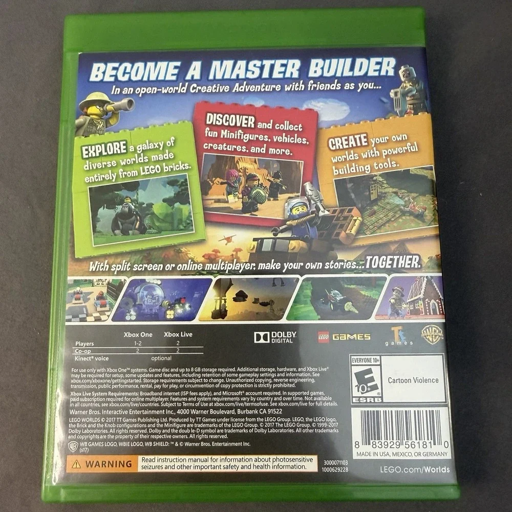 LEGO Worlds (Microsoft Xbox One,‎ 2017) Complete